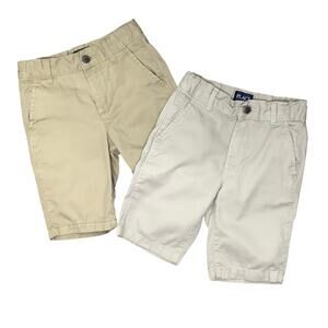 The Children’s Place Khaki Beige Chino Shorts Bundle Adjustable 7 Slim